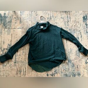 Aerie Dark Teal Athleisure mock neck sweater